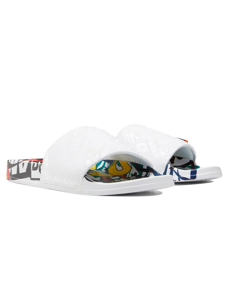 Шлепанцы Reebok BlackEyePatch x Classic Slide 'White' — изображение 3 из 6, белый