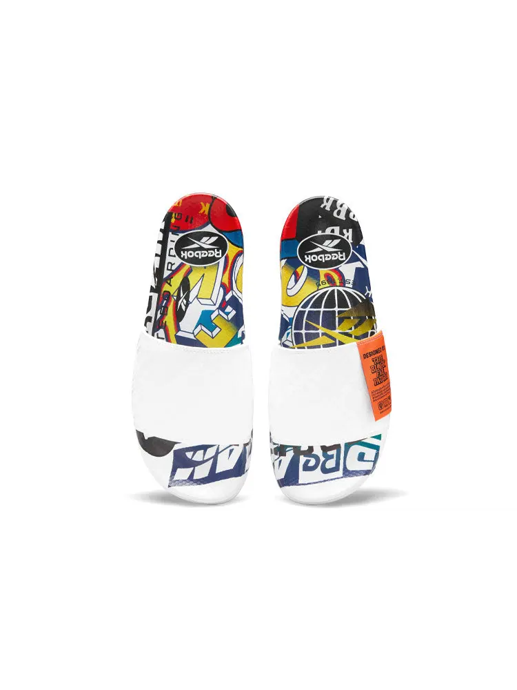 Шлепанцы Reebok BlackEyePatch x Classic Slide 'White' — изображение 4 из 6, белый