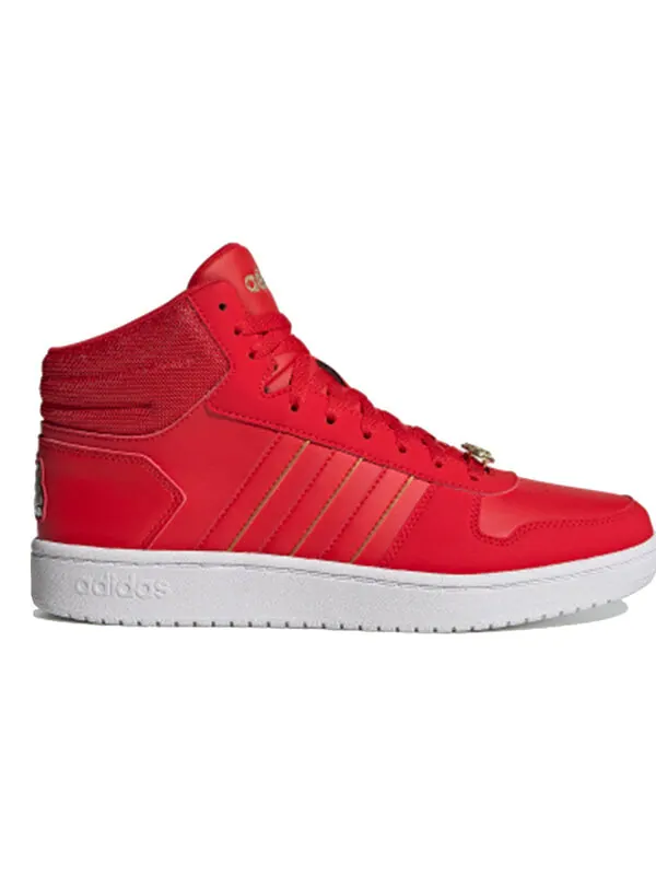 Кроссовки neo hoops 2.0 средние Adidas — изображение 2 из 4, красный/белый