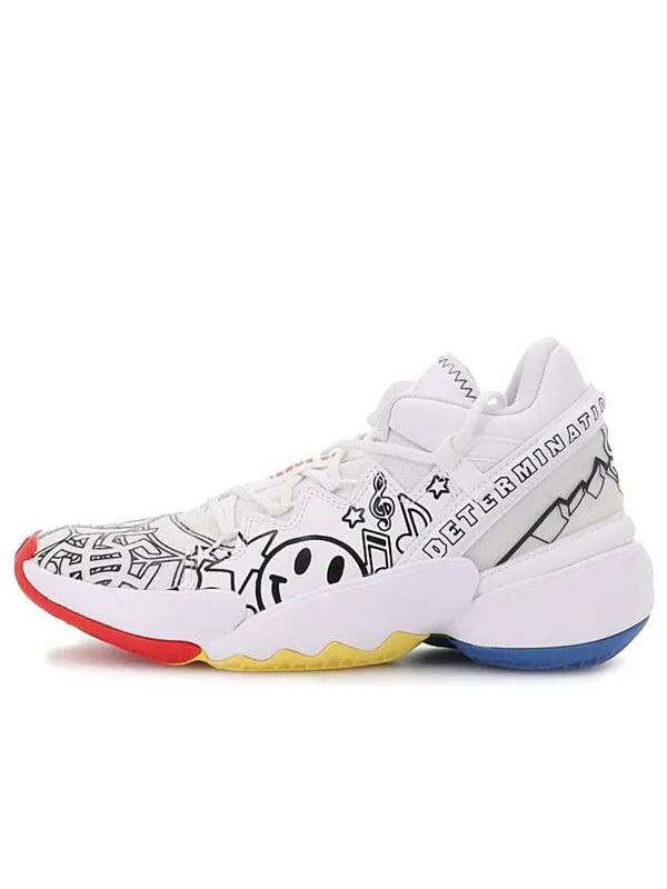 Кроссовки дон проблема №2 большие дети Adidas — изображение 1 из 4, белый