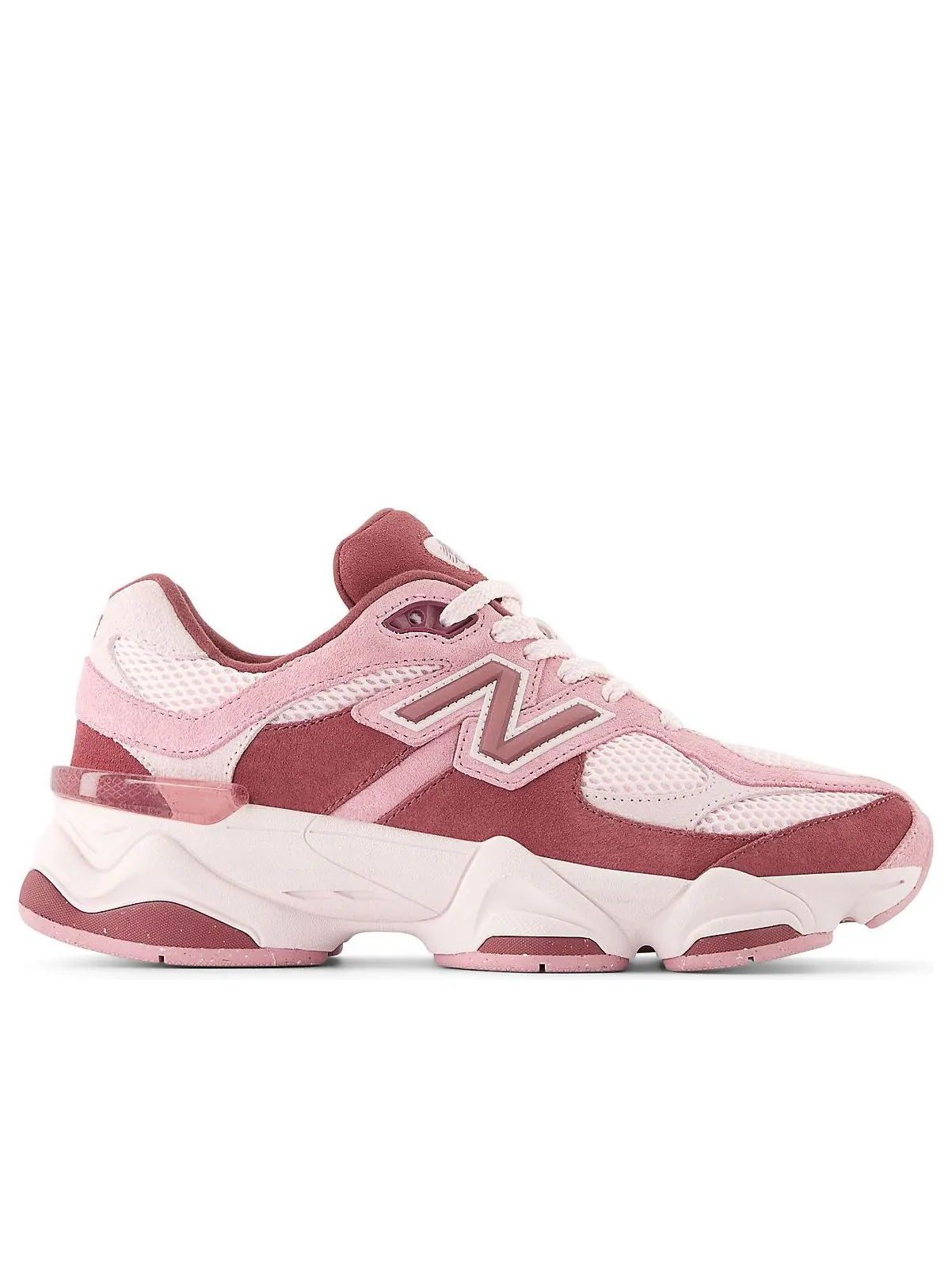 (GS) New Balance 9060 'Pink Granite Washed Burgundy' — изображение 2 из 6, розовый/бордовый