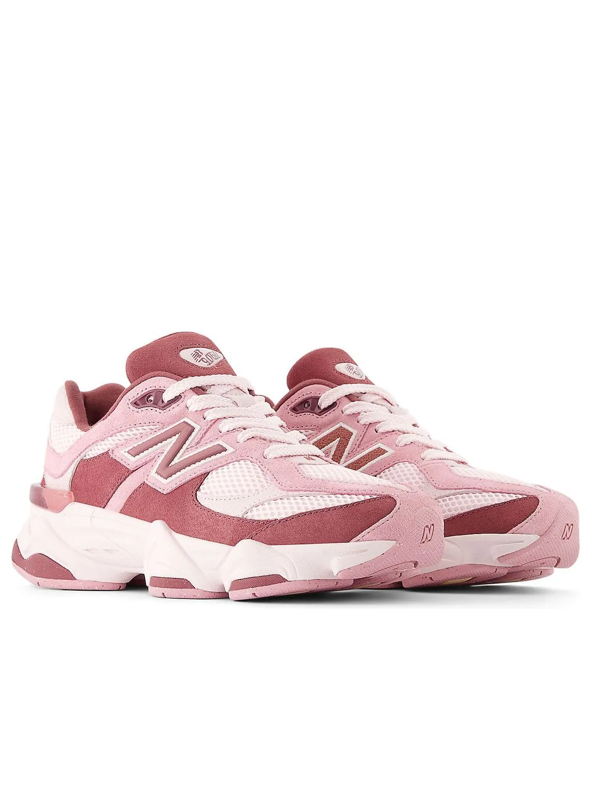 (GS) New Balance 9060 'Pink Granite Washed Burgundy' — изображение 4 из 6, розовый/бордовый