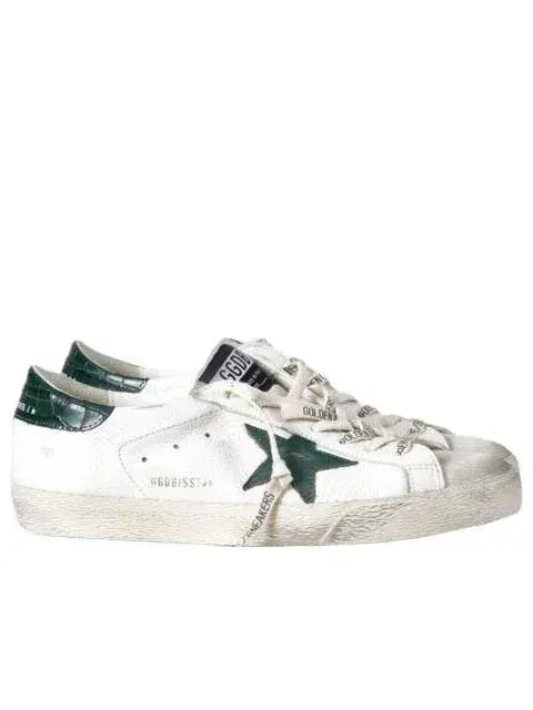 Кроссовки Golden Goose Super-Star 'White Green' GMF00101-F008113-10502 — изображение 2 из 5, белый