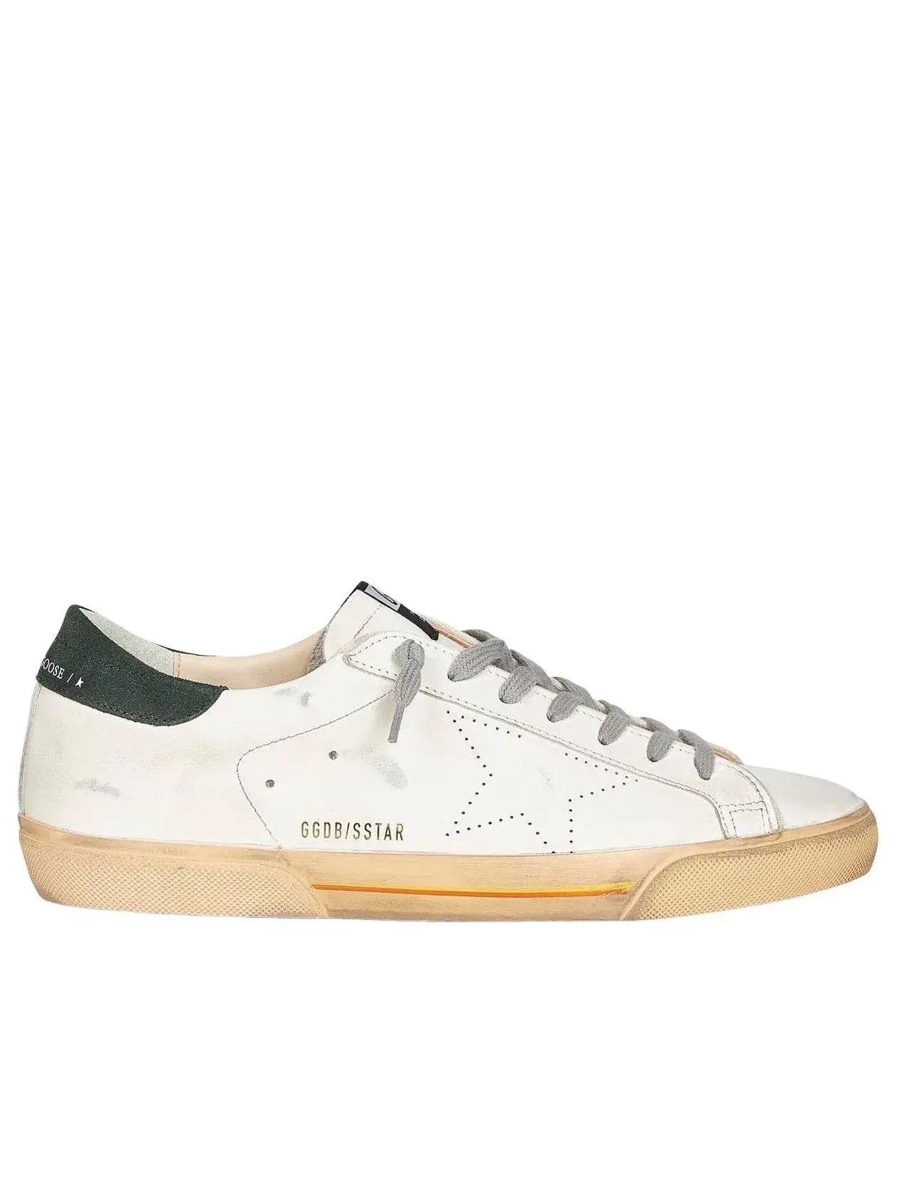 Кроссовки Golden Goose Super-Star 'White Green Gold' GMF00105-F007530-10502 — изображение 2 из 4, белый