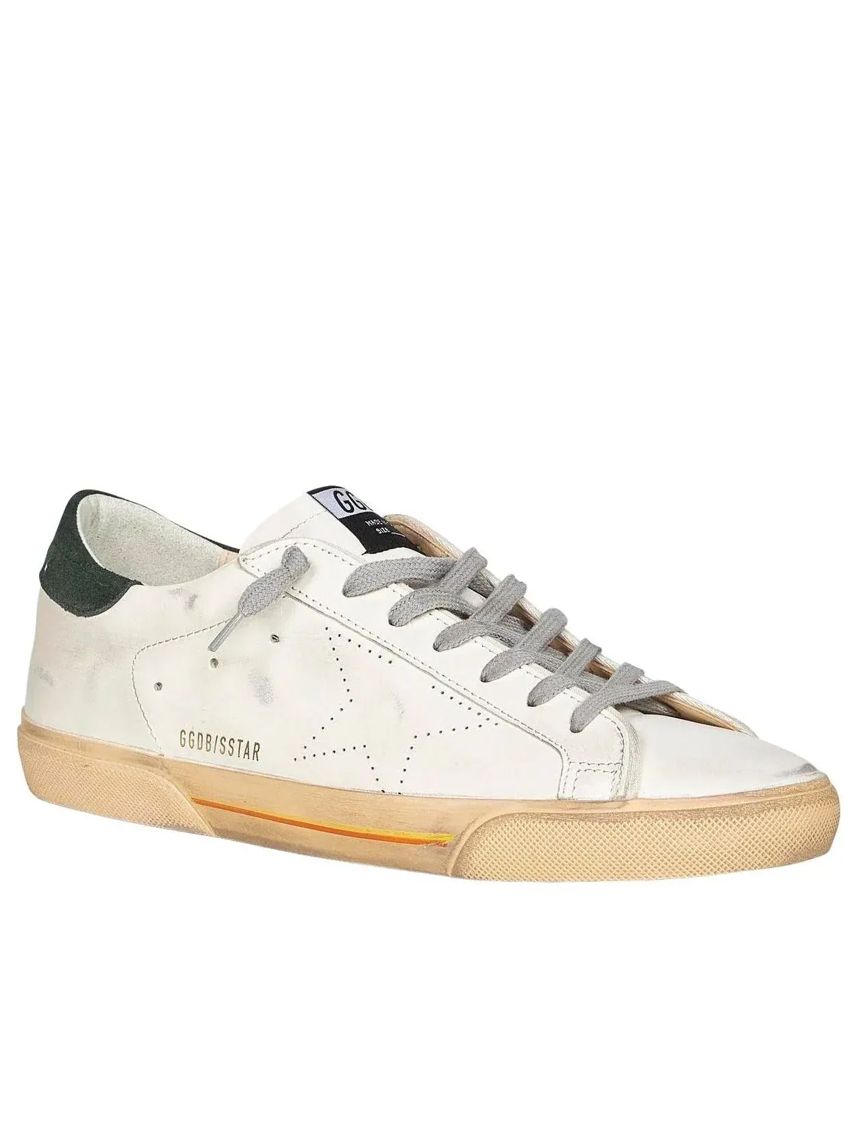 Кроссовки Golden Goose Super-Star 'White Green Gold' GMF00105-F007530-10502 — изображение 3 из 4, белый