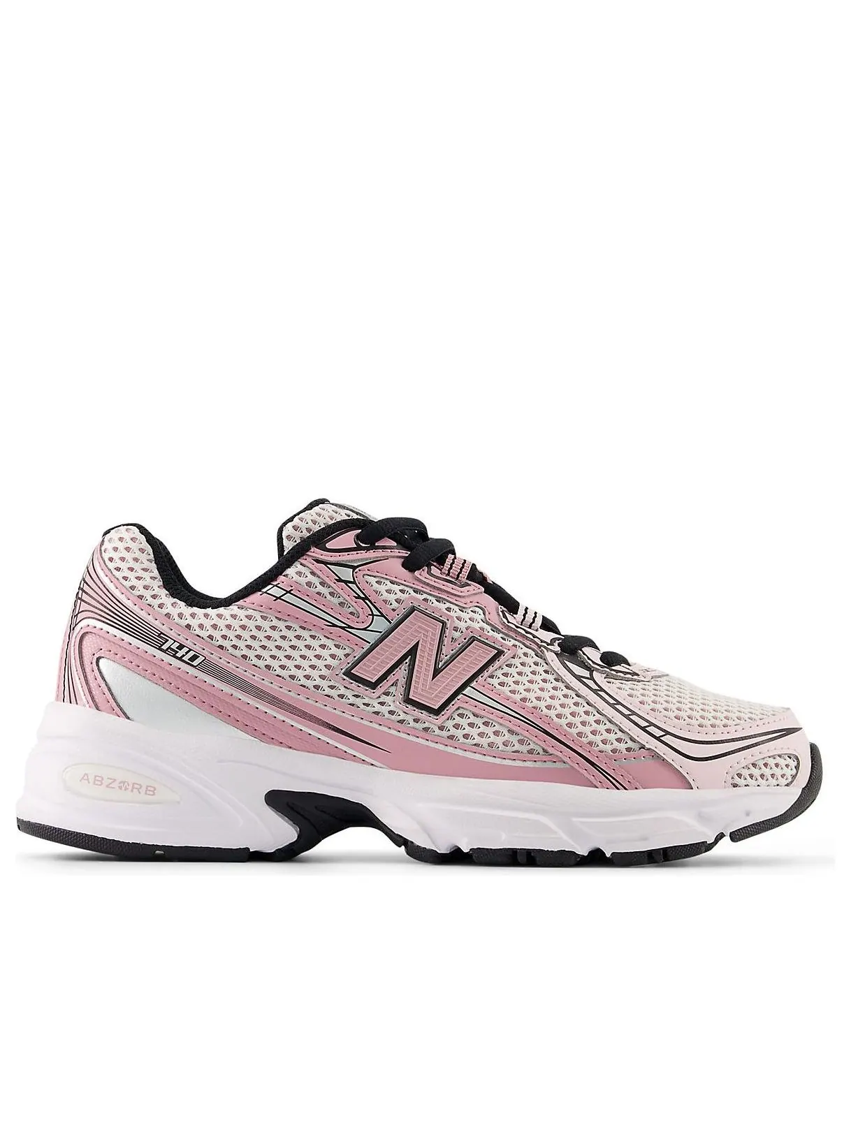 (GS) New Balance 740v2 'Washed Burgundy Pink Taffy' — изображение 2 из 5, бордовый/розовый/черный