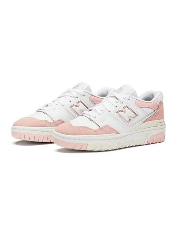Кроссовки 550 большие детские New Balance — изображение 2 из 4, белый/розовый песочный