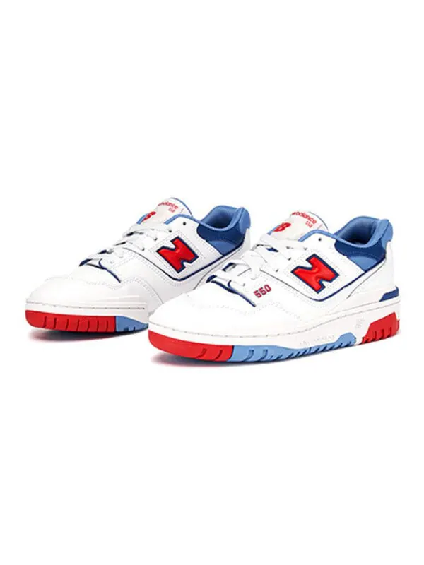 Кроссовки 550 New Balance — изображение 2 из 4, белый/красный/синий