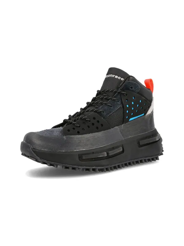 Кроссовки x pharrell hu nmd_s1 ryat 'core black' Adidas — изображение 3 из 4, черный/темный серый