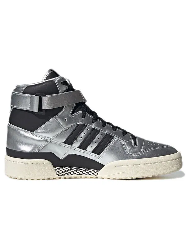 Кроссовки atmos x forum 84 высокие Adidas — изображение 2 из 4, серебряный