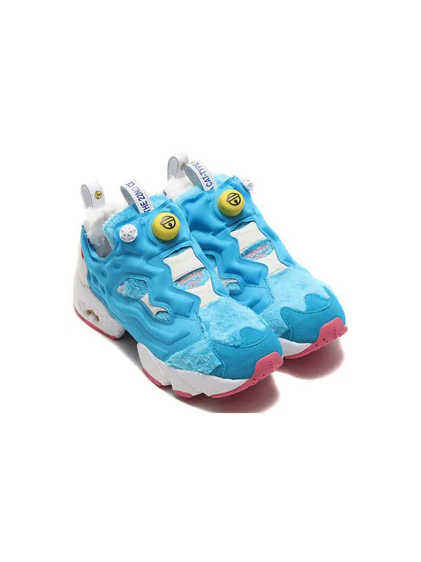 Кроссовки doraemon x atmos x instapump fury og 'furry blue' Reebok — изображение 3 из 4, синий/белый