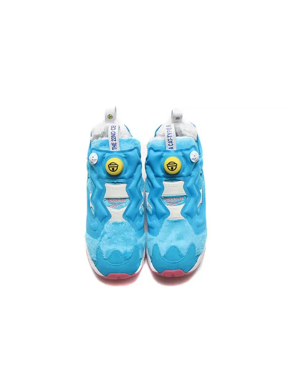 Кроссовки doraemon x atmos x instapump fury og 'furry blue' Reebok — изображение 4 из 4, синий/белый