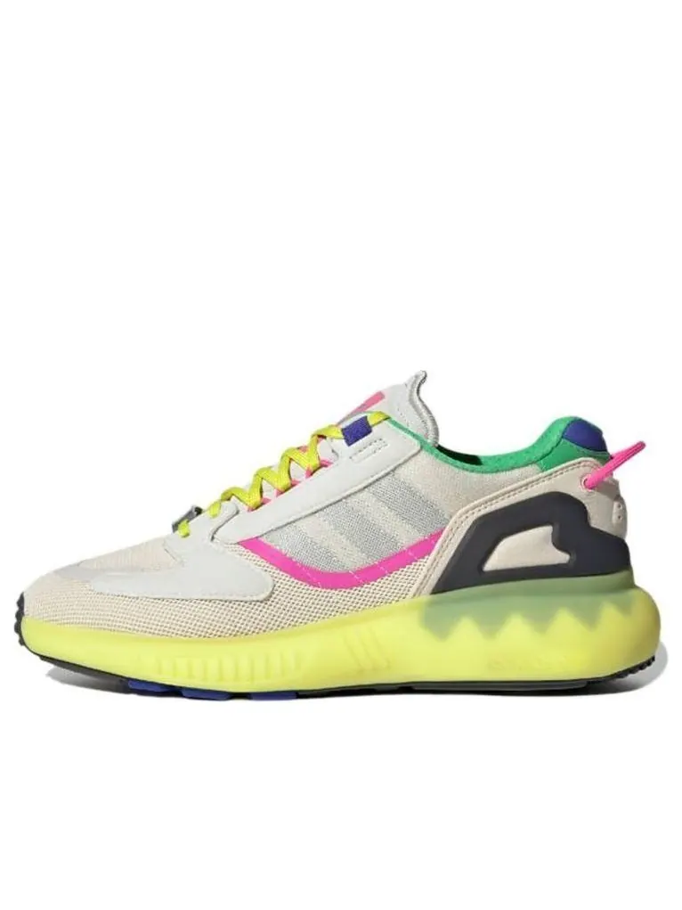 Кроссовки (WMNS) adidas ZX 5000 Boost 'Wonder White Acid Yellow' GV7704 — изображение 1 из 7, белый желтый