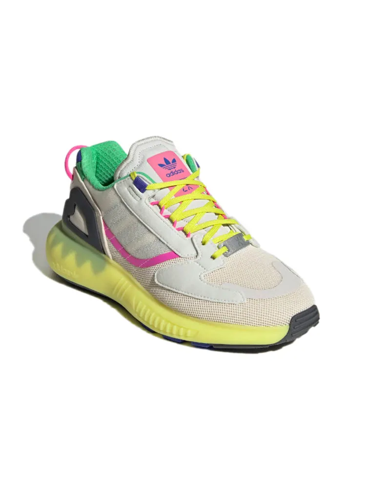 Кроссовки (WMNS) adidas ZX 5000 Boost 'Wonder White Acid Yellow' GV7704 — изображение 3 из 7, белый желтый