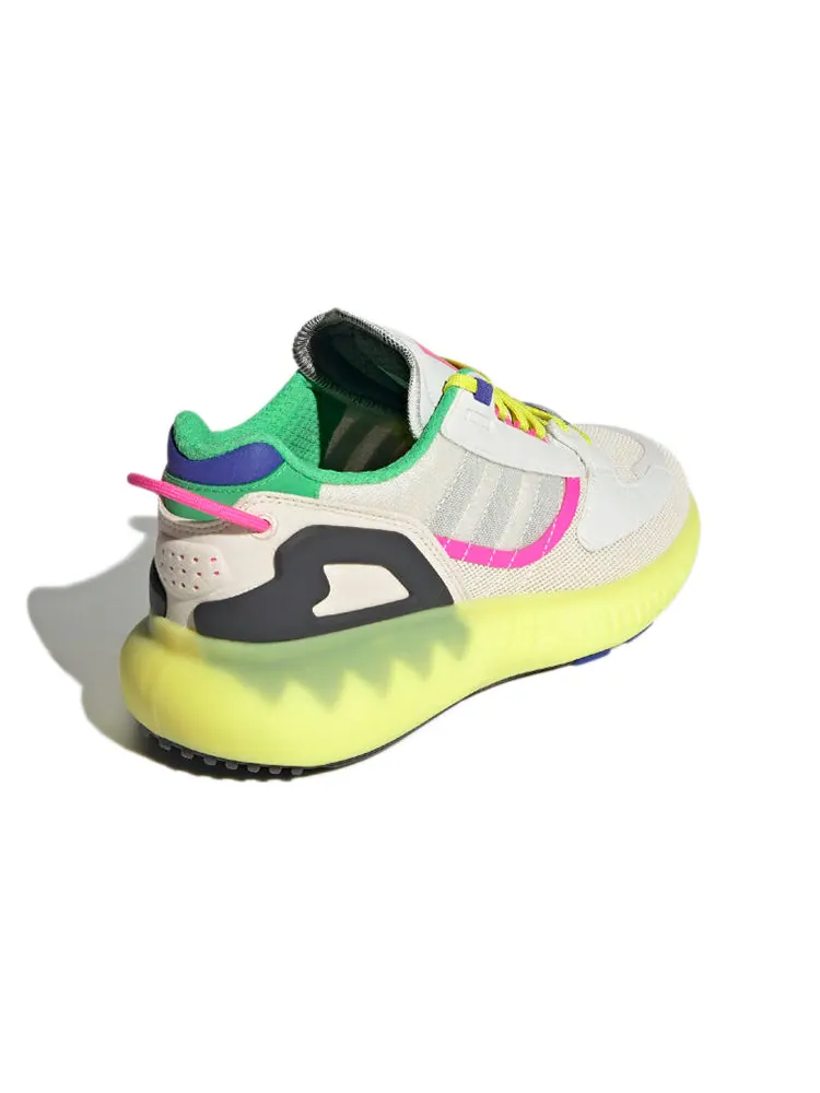 Кроссовки (WMNS) adidas ZX 5000 Boost 'Wonder White Acid Yellow' GV7704 — изображение 4 из 7, белый желтый
