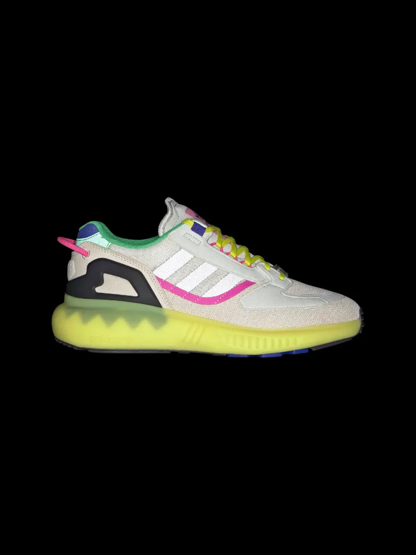 Кроссовки (WMNS) adidas ZX 5000 Boost 'Wonder White Acid Yellow' GV7704 — изображение 7 из 7, белый желтый