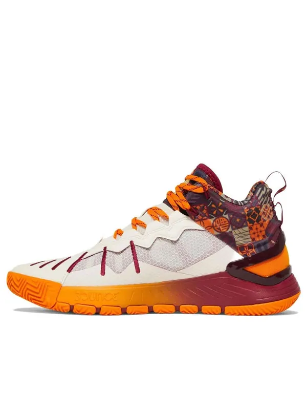 Кроссовки d rose son of chi sneakers 'cloud white bold orange' Adidas — изображение 1 из 4, бордовый/белый/оранжевый