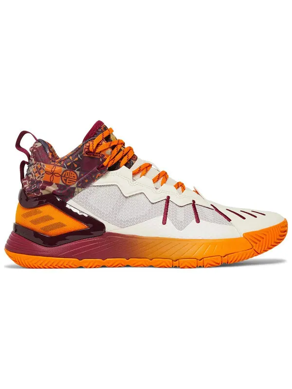Кроссовки d rose son of chi sneakers 'cloud white bold orange' Adidas — изображение 2 из 4, бордовый/белый/оранжевый