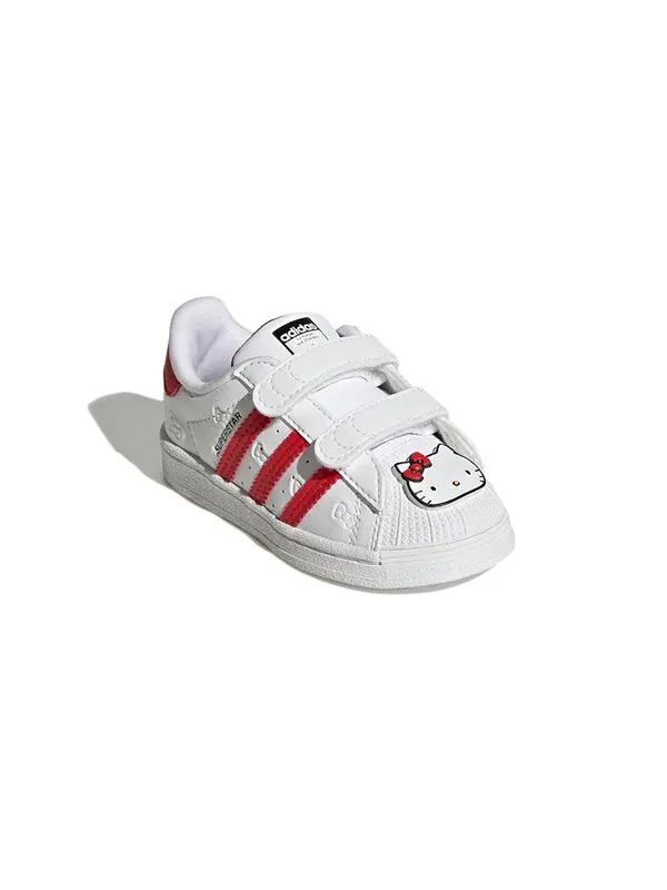 Кроссовки оригинальные superstar x hello kitty shoes Adidas — изображение 2 из 4, белый/красный