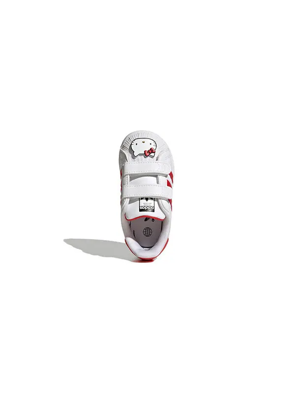 Кроссовки оригинальные superstar x hello kitty shoes Adidas — изображение 4 из 4, белый/красный