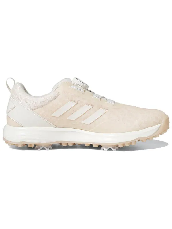 Кроссовки (WMNS) Adidas S2G BOA Spiked Golf Shoes 'Chalk White Wonder Quartz' — изображение 2 из 4, белый/белый