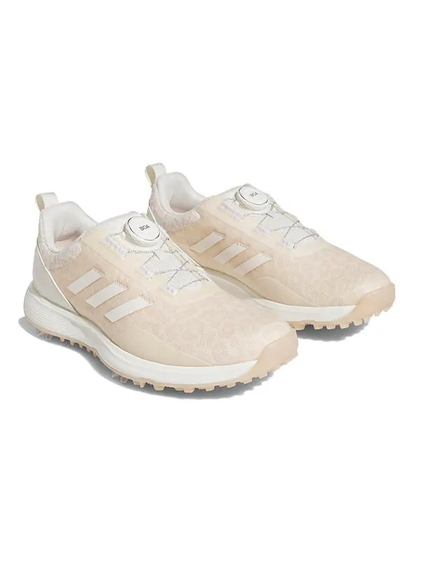 Кроссовки (WMNS) Adidas S2G BOA Spiked Golf Shoes 'Chalk White Wonder Quartz' — изображение 3 из 4, белый/белый