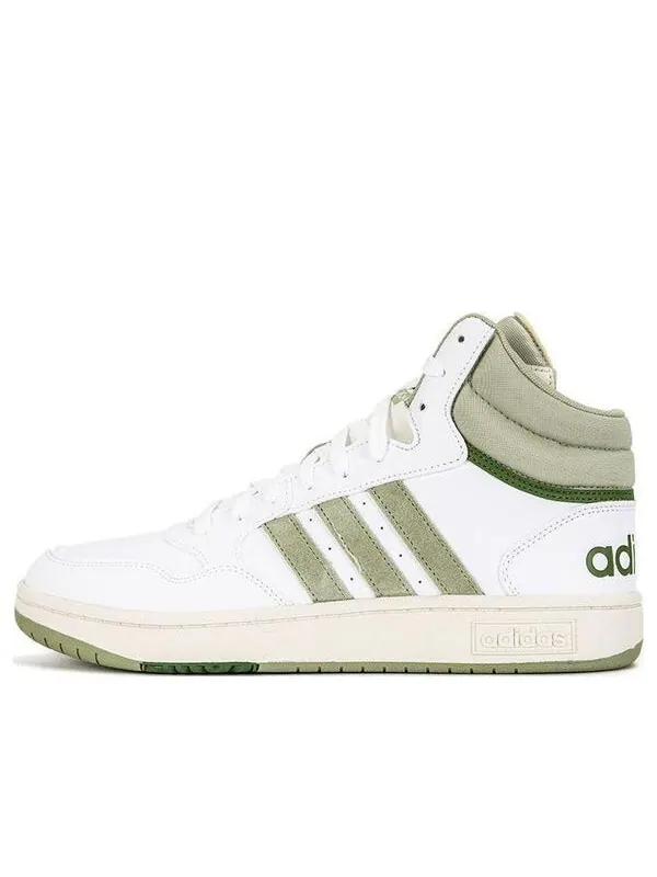 Кроссовки hoops 3.0 средние Adidas — изображение 1 из 4, белый/зеленый