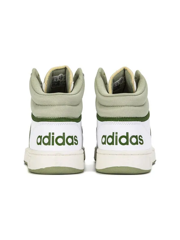 Кроссовки hoops 3.0 средние Adidas — изображение 4 из 4, белый/зеленый