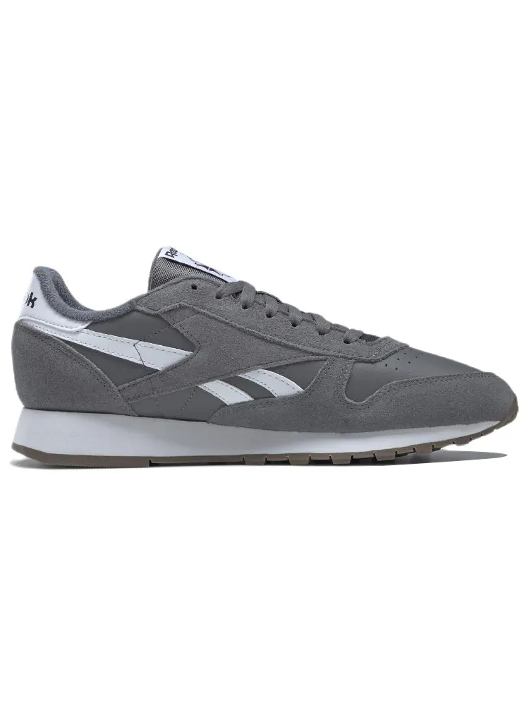Беговые кроссовки Reebok Classic Leather 'Pure Grey White' — изображение 2 из 5, серый