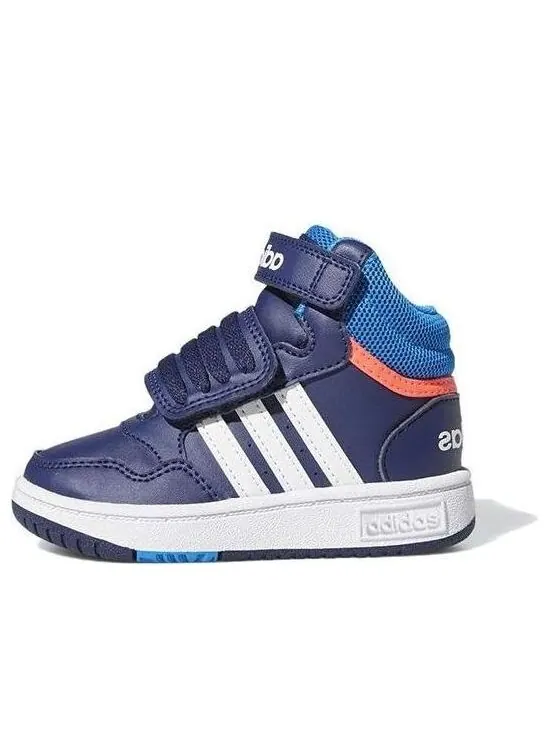 Кроссовки neo hoops mid Adidas — изображение 1 из 4, синий/белый