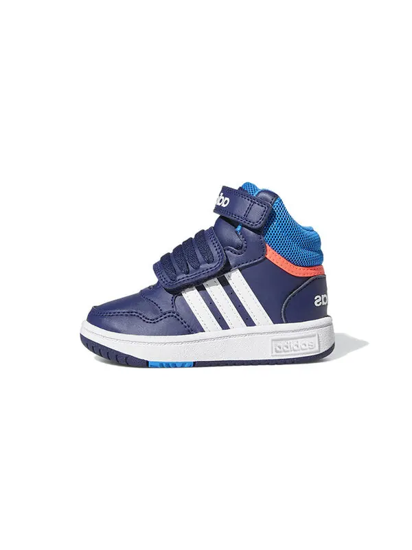 Кроссовки neo hoops mid Adidas — изображение 2 из 4, синий/белый