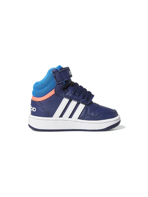 Кроссовки neo hoops mid Adidas — изображение 3 из 4, синий/белый