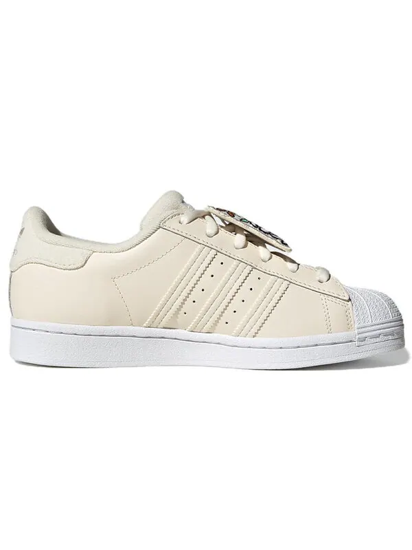 Кроссовки суперзвезда Adidas — изображение 2 из 4, кремовый/белый