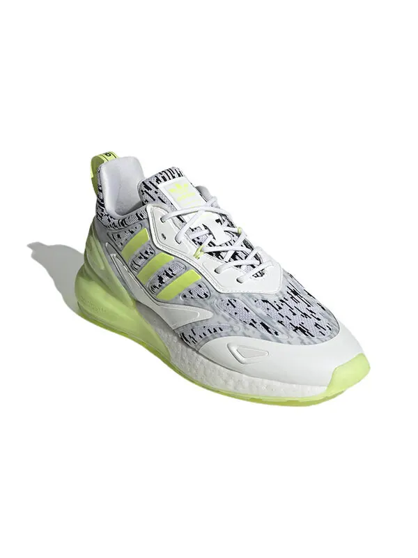 Кроссовки оригинал zx2k boost 2.0 Adidas — изображение 3 из 4, белый/серый/зеленый