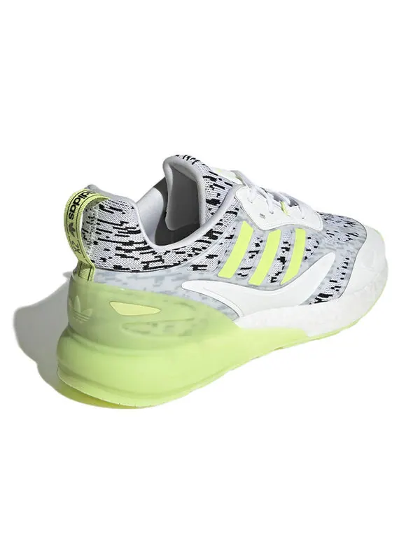 Кроссовки оригинал zx2k boost 2.0 Adidas — изображение 4 из 4, белый/серый/зеленый