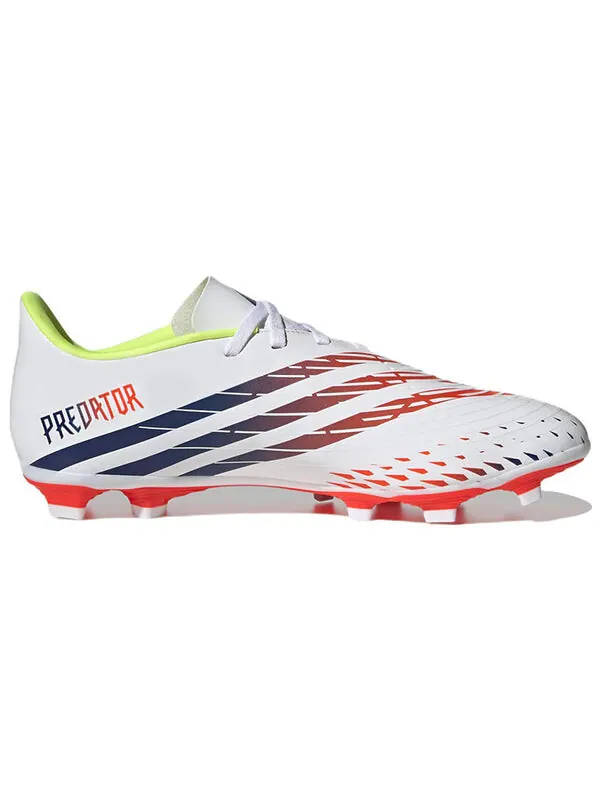 Кроссовки Predator Edge.4 мг Adidas — изображение 2 из 4, белый/желтый/синий