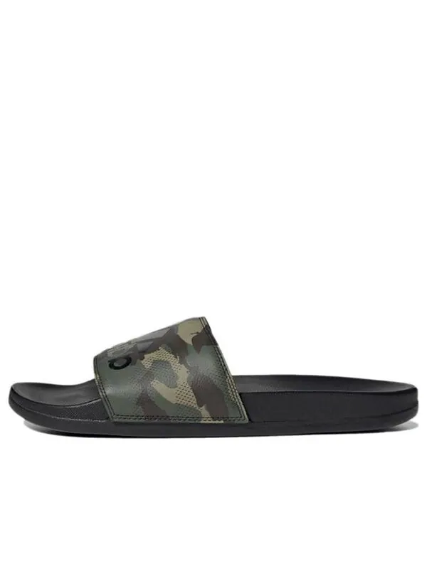 Тапочки adilette comfort sandals casual sports slippers black green camouflage 'black green' Adidas