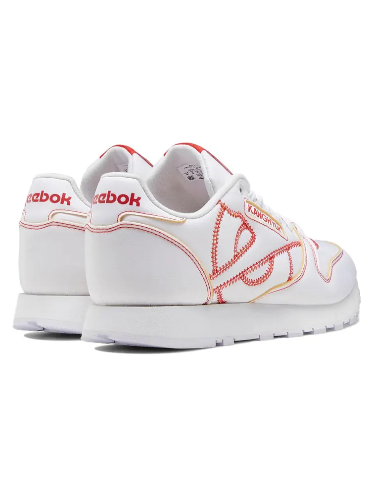 Беговые кроссовки Reebok Kanghyuk x Classic Leather 'White Primal Red' — изображение 4 из 5, белый