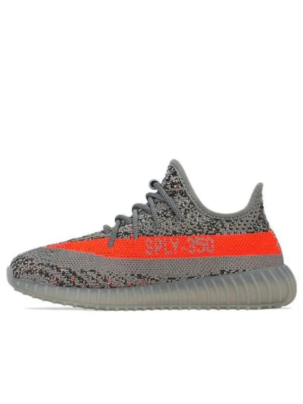 Кроссовки yeezy boost 350 v2 kids 'beluga reflective' Adidas — изображение 1 из 4, серый/оранжевый