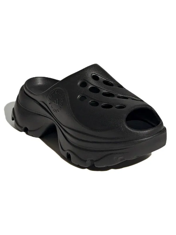 Тапочки stella mccartney x clog 'triple black' Adidas — изображение 4 из 4, черный