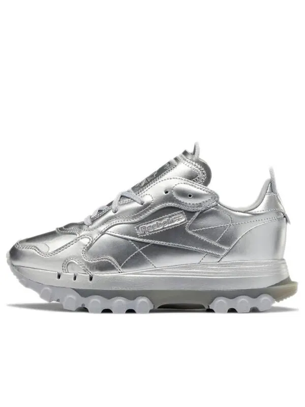 Кроссовки cardi b x classic leather 'silver metallic pewter' Reebok — изображение 1 из 4