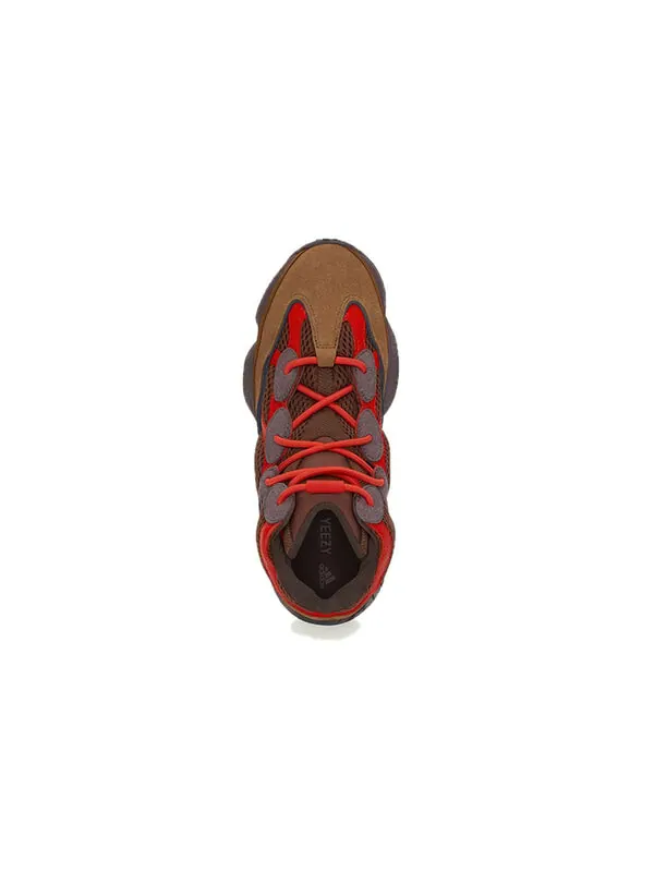 Кроссовки 500 высокие Adidas Yeezy — изображение 4 из 4, коричневый/оранжевый