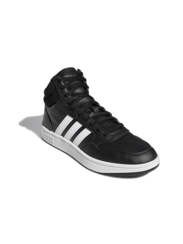 Кроссовки hoops 3.0 mid классические винтажные туфли Adidas — изображение 3 из 4, черный/белый/серый