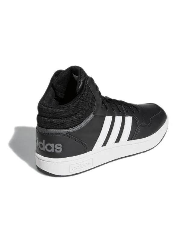 Кроссовки hoops 3.0 mid классические винтажные туфли Adidas — изображение 4 из 4, черный/белый/серый