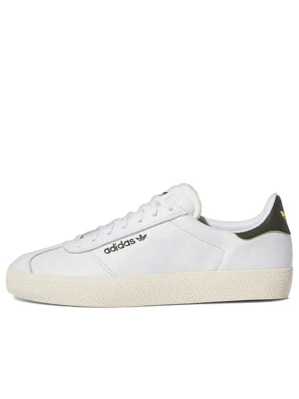 Кроссовки gazelle adv Adidas — изображение 1 из 4, белый/оливковый
