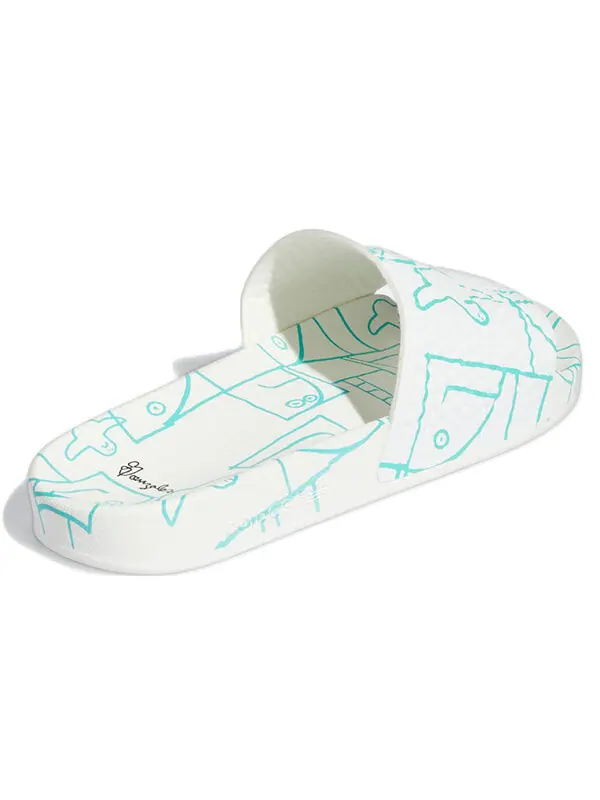 Тапочки отметьте gonzales x shmoofoil слайд Adidas — изображение 4 из 4, белый//черный