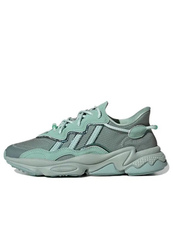 Кроссовки оригиналы ozweego Adidas — изображение 1 из 2, серый/зеленый