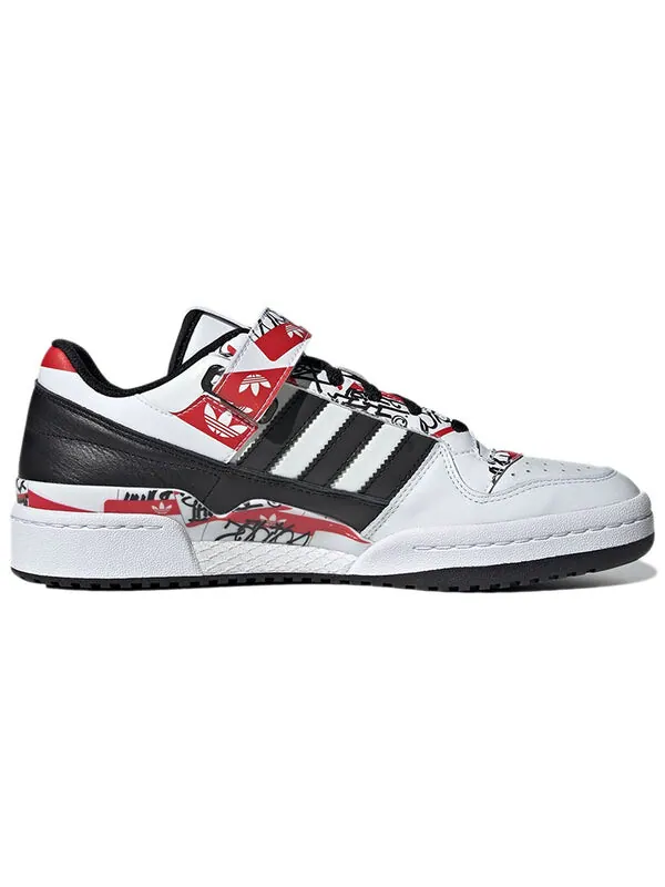 Кроссовки atmos x forum низкие Adidas — изображение 2 из 4, белый/красный/черный