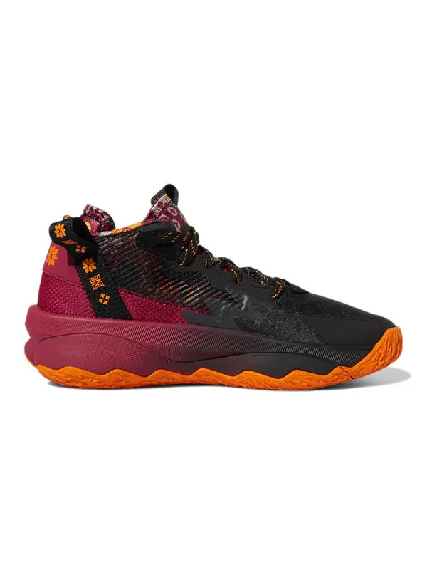 Кроссовки dame 8 j красные Adidas — изображение 2 из 4, черный/красный/желтый