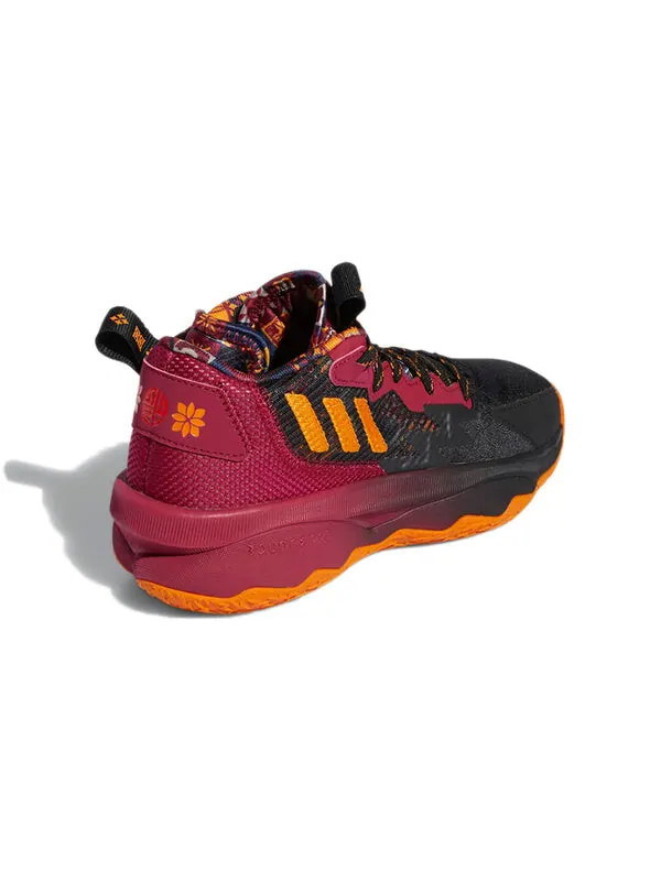 Кроссовки dame 8 j красные Adidas — изображение 4 из 4, черный/красный/желтый